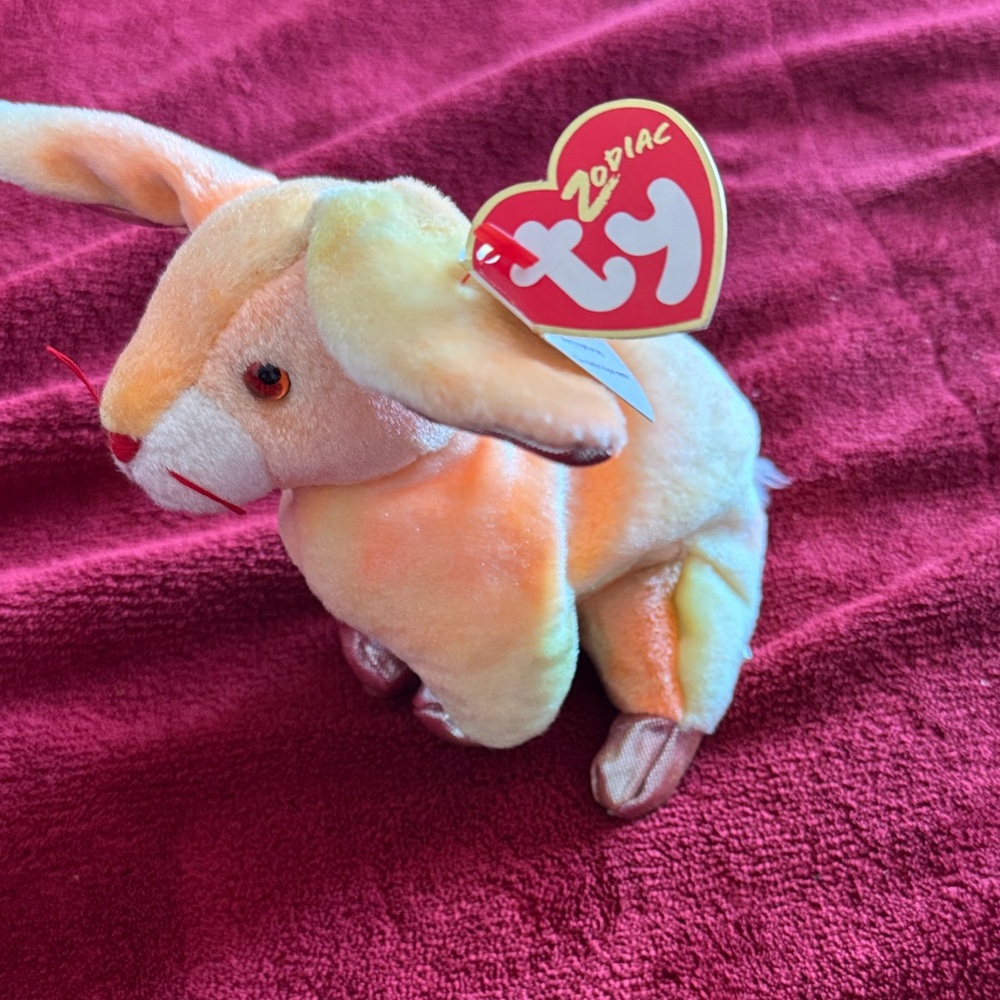 Zodiac Plush Bunny - Orange and White